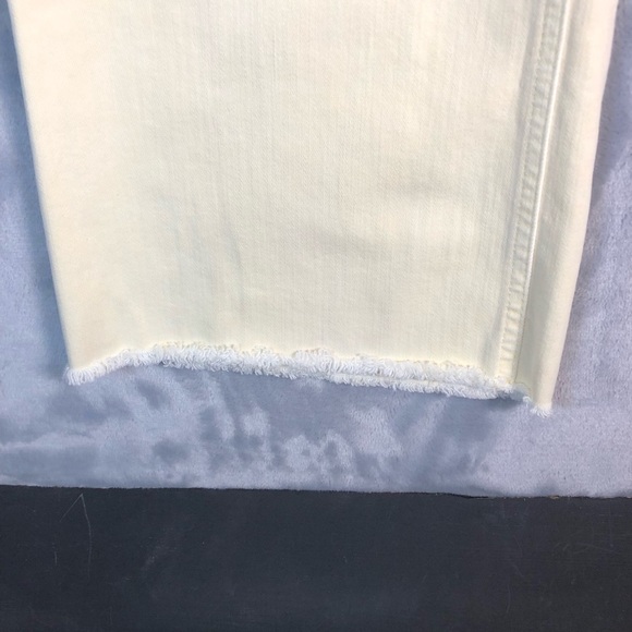 J. Jill Denim Women's Kick-Flare Fringe Hemmed Pants Pale Yellow Size 18 - Picture 4 of 8